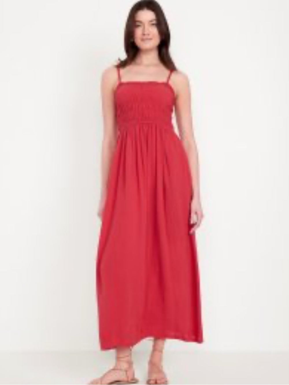 Old Navy Fit & Flare Sleeveless Maxi Dress in Torchlight size small petite